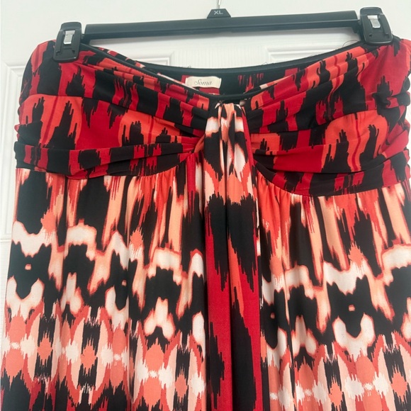 Stylish Red and Black Patterned Halter Dress by Soma - Picture 2 of 3